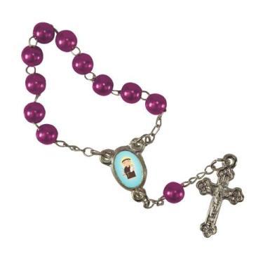 Imagem de Mini Terço de Santo Antônio Infantil - SJO, Roxo