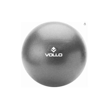 Imagem de Bola de Ginástica para Pilates, 65cm, PVC Antiderrapante, Cinza, com Bomba de Ar, Suporta 200kg, para Exercícios, Reabilitação e Fortalecimento Muscular