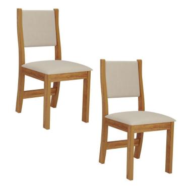 Imagem de Conjunto 2 Cadeiras Estofadas Para Mesa De Jantar Sol Viero Mel