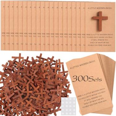 Imagem de Bucherry 300 conjuntos de cartões de felicitações de abraçar cruz de madeira pequena cruz de madeira presentes religiosos cristãos cartão de troca de lembrança presente de relacionamento para amigos
