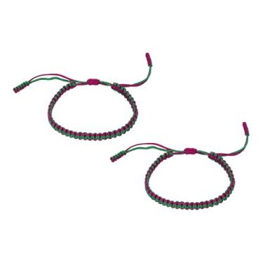 Imagem de PATIKIL Pulseiras trançadas feitas à mão, pulseiras de corda trançada ajustáveis, pulseiras tibetanas de proteção da sorte, One Size, Nylon, Sem Pedra Preciosa