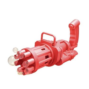 Imagem de Máquina Elétrica Lança Bolhas de Sabão Infantil - Genérico, Vermelho