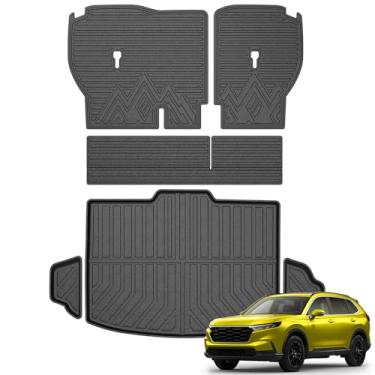 Imagem de KUST Tapete de carga de porta-malas para Honda CR-V 2023-2025 2026 (não para híbrido) (posição do convés inferior), forro de carga traseiro com tapete de encosto para acessórios CRV Capa de proteção