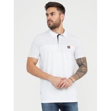 Imagem de Camiseta Masculina Trup Sea Polo Com Detalhes em Couro Premium Tendência Casual-Masculino