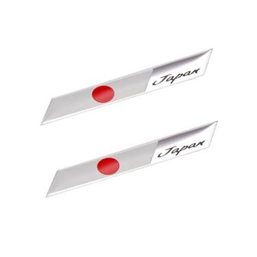 Imagem de Ysmzzmsy Conjunto de adesivos com a bandeira do país, design de sol nascente branco e vermelho, 0,6 x 3,86 polegadas, etiquetas de corpo e painel traseiro (Japão)