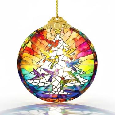 Imagem de YummyCarrot Enfeites de árvore de Natal de beija-flor, enfeite de Natal de vidro, decorações de Natal, enfeites para árvore de Natal, ideias de troca de presentes