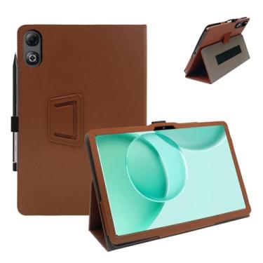 Imagem de Capa para tablet DOOGEE Tab G6 Max de 13,4 polegadas, capa de couro PU à prova de choque com alça de mão, suporte duplo, compatível com tablet Android Tab G6 Max de 13,4 polegadas (marrom)