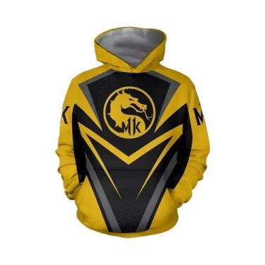 Imagem de Moletom Oversized Casual Com Estampa 3D De Mortal Kombat Para Homens E