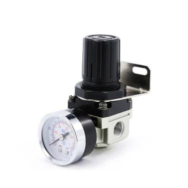 Imagem de 1 unidade de filtro pneumático AR2000-02 G1/10.2 cm bomba de controle compressor regulador de gás unidades de tratamento com medidor ajustável (com encaixe de 12 mm)