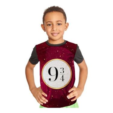 Imagem de Camiseta Infantil Estação 9 3/4 Harry Potter Ref:215, Preto, 4
