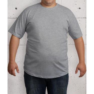 Imagem de Camiseta Masculina Plus Size - Básica Lisa G1 Ao G5 - Lishoope, Cinza,