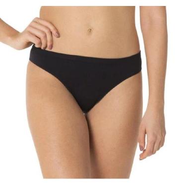 Imagem de Kit 3 Calcinhas Microfibra Biquini Trifil 4299, Preto/Branco/Macadâmia