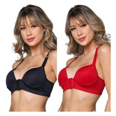 Imagem de Kit 2 Sutiã Reforçado Nadador Com Bojo Base E Alças Largas - Mi Amore,