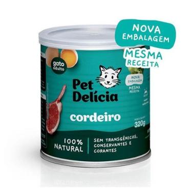 Imagem de Ração Úmida Pet Delícia Gatos Cordeiro - 320g  - PET DELICIA