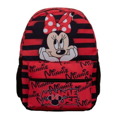 Imagem de Mochila Infantil Feminina Minnie Mouse Juvenil Grande Costas