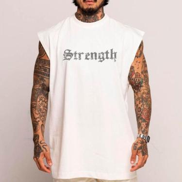 Imagem de Camiseta Regata Machão Oversized Streetwear Mode Strength Arte-Unissex