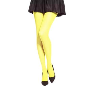 Imagem de Meia Calça Neon Fio 40 Brilha Luz Negra - Festa Fantasia Halloween Car