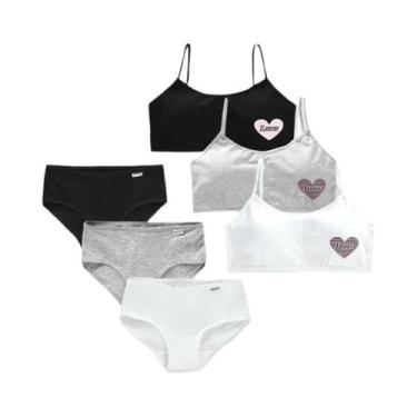 Imagem de Conjunto De Sutiã E Calcinhas De Algodão Para Meninas Adolescentes, Ro