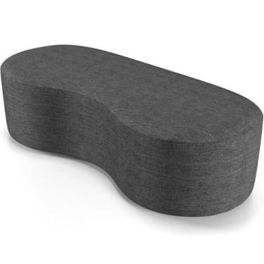 Imagem de Puff Decorativo Orgânico Para Living Quarto 140cm Orbit W01 Linho Cinz