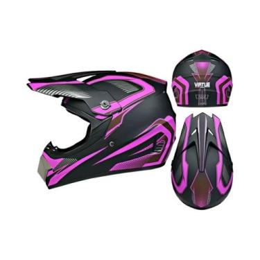 Imagem de Capacete De Motocross Unissex Certificado DOT Para Segurança Em Bicicl