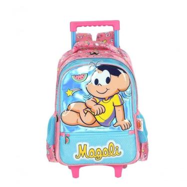 Imagem de Mochila Com Rodas Turma Da Monica Azul - único Azul