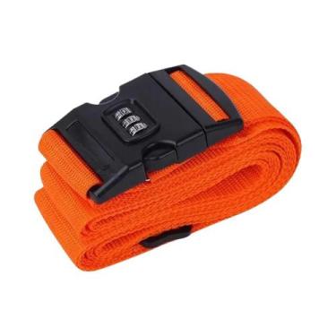 Imagem de Cinta De Bagagem Ajustável Com Cadeado Antifurto E Trava De Senha Para