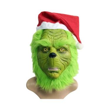 Imagem de Máscara De Monstro Verde Com Pelagem Para Cosplay, Máscara De Hallowee