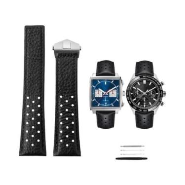 Imagem de Pulseira De Relógio Masculina De Couro De Bezerro Fosco De 22mm Para T