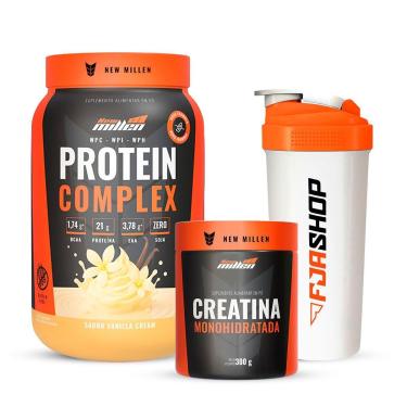 Imagem de Kit Whey Protein Complex 3W, Creatina 300g e Coqueteleira-Unissex
