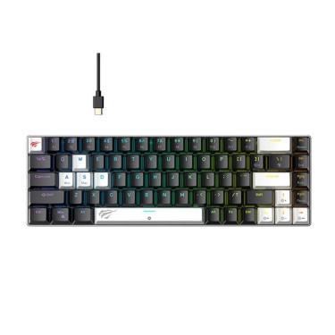 Imagem de Teclado Gamer Magnético Havit KB900L, RGB, Preto/Branco - Preto - Unissex - Único-Unissex