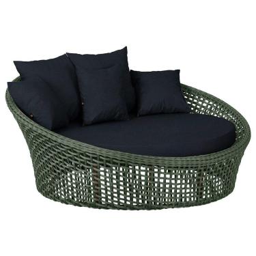 Imagem de Chaise Hungria Pintura Marrom Corda Náutica E12 Trama Verde