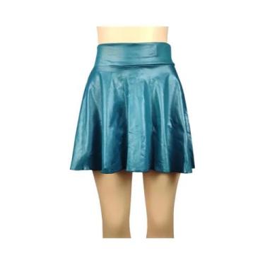 Imagem de Saia Mini De material sintético De Cintura Alta Para Mulheres, Saia A-