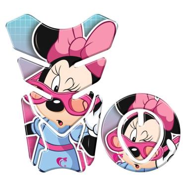 Imagem de Protetor Tanque E Bocal Adesivo Moto Honda Até 2017 Minnie Cor Rosa