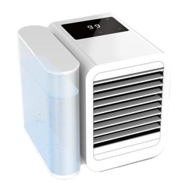 Imagem de Hyuduo Ventilador de Resfriamento por Ar Condicionado Portátil, 3 Em 1 Mini Ar Condicionado Com Velocidade de Ajustável e Interface USB Tipo C, 7 Luzes de Led de Cores, Resfriadores