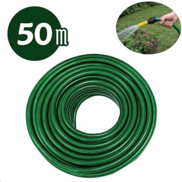 Imagem de Mangueira 50m Verde e Preto Jardim Quintal e Uso Doméstico Casa Jet - 