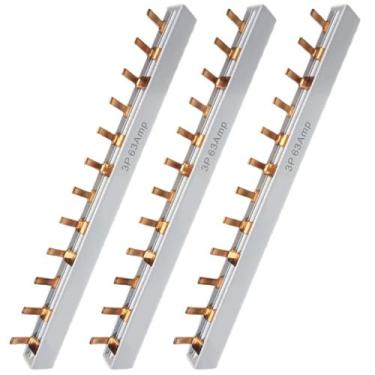 Imagem de 3 Barramento Pente 3 Polos Tripolar 63A para 4 Disjuntor Trifásico 12 