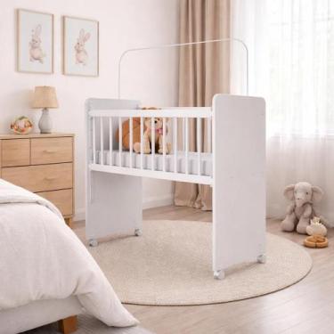 Imagem de Mini Berço para Bebê com Rodízios e Colchão Incluso Linha Ternurinha -