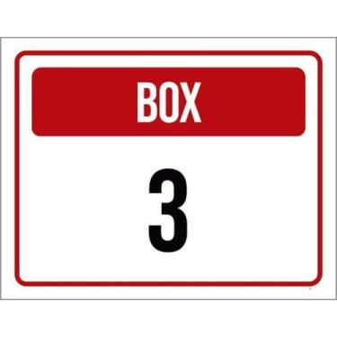 Imagem de Placa Sinalização - Box 3 36X46 - Sinalizo