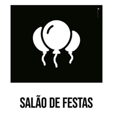 Imagem de Kit 3 Placas Desenho - Salão De Festas - Sinalizo