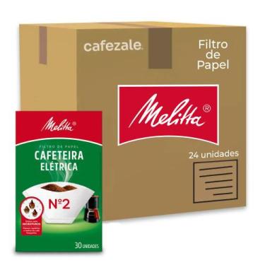 Imagem de Filtro de Papel Melitta Cafeteira Elétrica N2 Kit 24 Pacotes