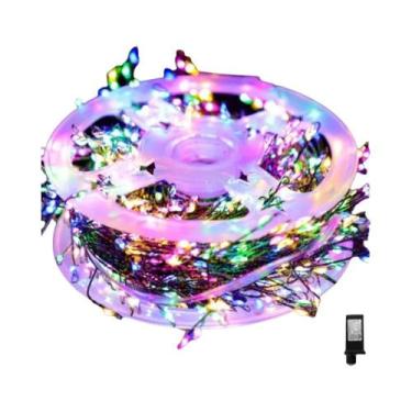 Imagem de Luzes De Natal Com Fio De Cobre E Controle Remoto, Guirlanda Decorativ