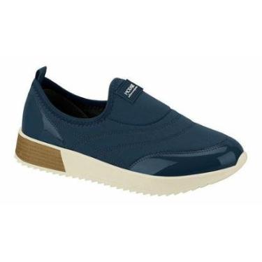 Imagem de Tênis Slip On Modare Casual Sola Branca Azul Marinho-Feminino