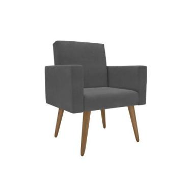 Imagem de 1 Poltrona Decorativa Para Recepção Consultório Manicure Barbearia Lin