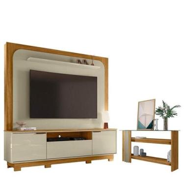 Imagem de Estante Home Theater Nilo com Pés com Aparador Frizz Cumaru Opala - Ma