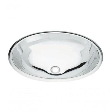 Imagem de Cuba Para Lavabo Oval Tramontina Em Aço Inox Alto Brilho 36x26cm