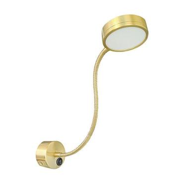 Imagem de Arandela Leitura Direcionável Cabeceira Led Circular Bet72 - Acende a 