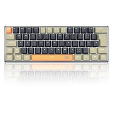 Imagem de Teclado Gamer Redragon Lakshmi, Switch Brown,  Layout 60%, ABNT2, Preto - K606-OG&BK&GY...