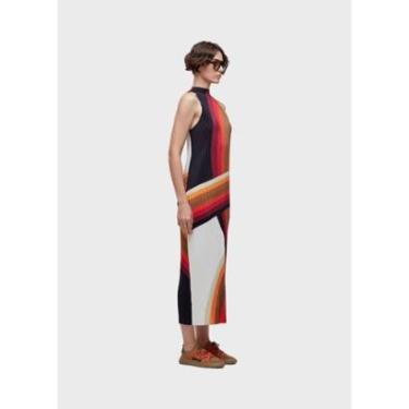 Imagem de Vestido raglan longui plisse onda OSKLEN-Feminino