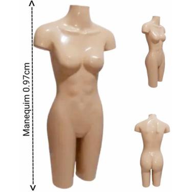 Imagem de Manequim feminino adulto (Meio corpo definido N.38) na cor bege - Ksou