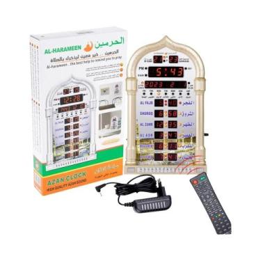 Imagem de Relógio De Parede Islâmico 12V Com Controle Remoto, Calendário Azan, D